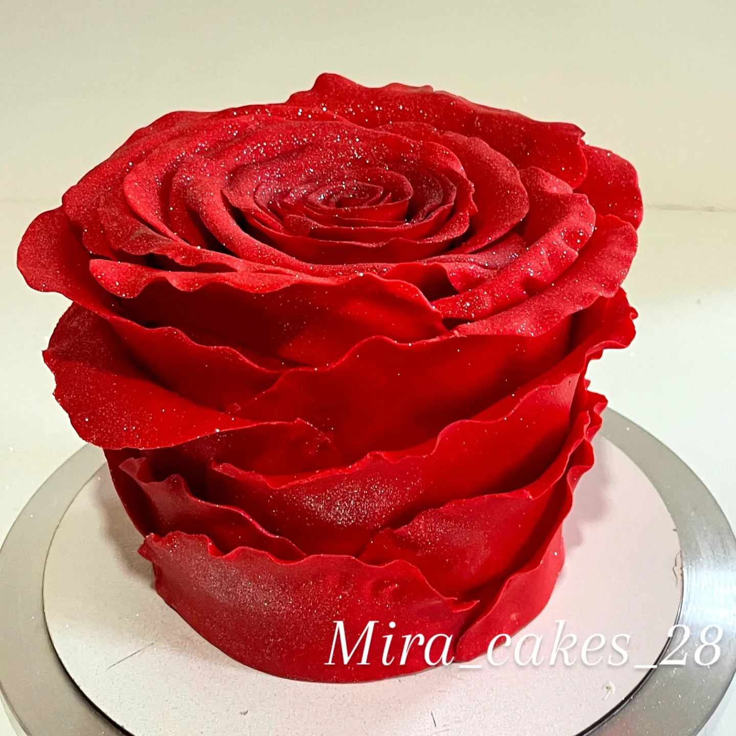 Classic White Wedding Cake - Front View